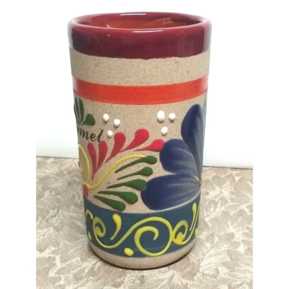 Cozumel Tonala Mexico Vase 5.5